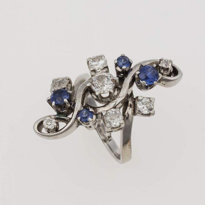 Sapphire and diamond ring  - Auction Timed Auction Jewels - Cambi Casa d'Aste
