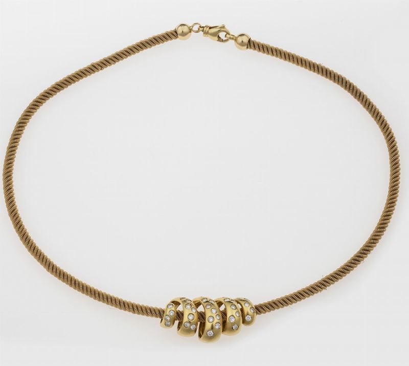 Gold and diamond necklace  - Auction Timed Auction Jewels - Cambi Casa d'Aste