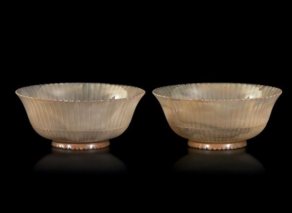Two agate bowls, China, Qing Dynasty, 1800s