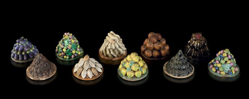Ten votive fruit baskets, China, Qing Dynasty  - Auction Fine Chinese Works of Art - Cambi Casa d'Aste