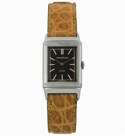 Jaeger Lecoultre, Reverso, Cassa No. 467897. Raro, Orologio da Polso, in Acciaio, Reversibile. Re...