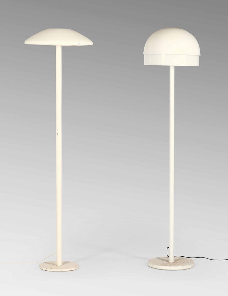 Set di due lampade da terra in metallo laccato.  - Auction Twentieth-century furnishings | Time Auction - Cambi Casa d'Aste