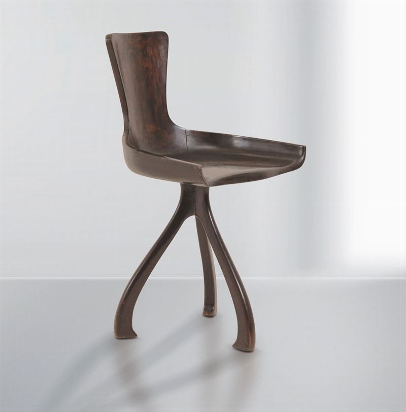 C. Lacca, a wooden chair, Italy, 1950s  - Auction Design - Cambi Casa d'Aste