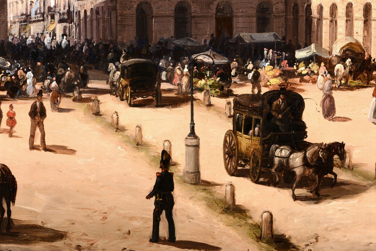 Carlo Canella (verona 1800 - Milano 1879)piazza San Carlo a Torino