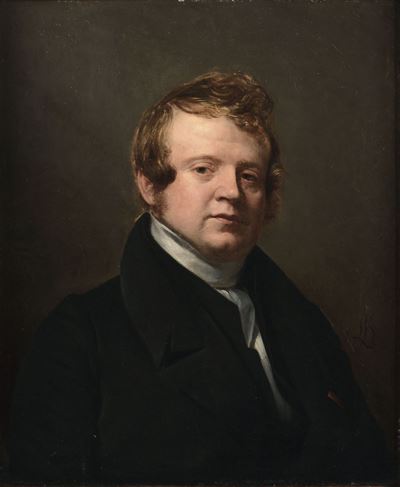 Louis Hersent (parigi, 1777-1860)ritratto di Gentiluomo, 1825-1830