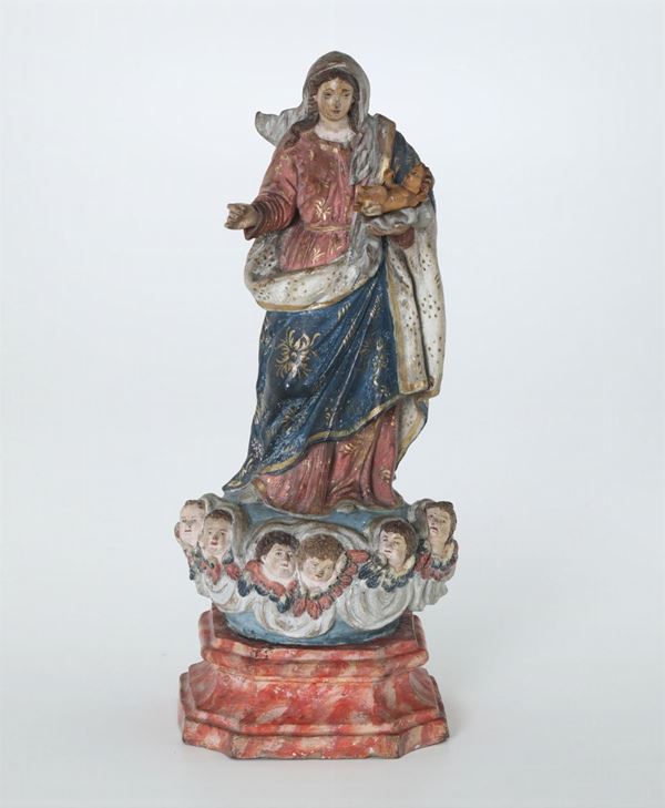 Scultore del XVIII-XIX secolo Madonna con Bambino