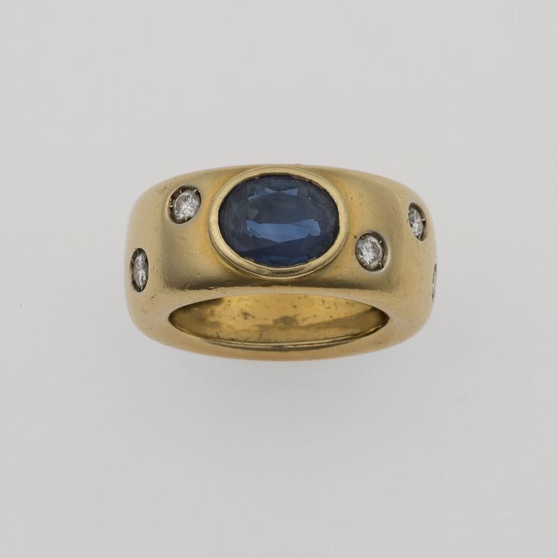 Sapphire and diamond ring. Signed Pomellato  - Auction Timed Auction Jewels - Cambi Casa d'Aste