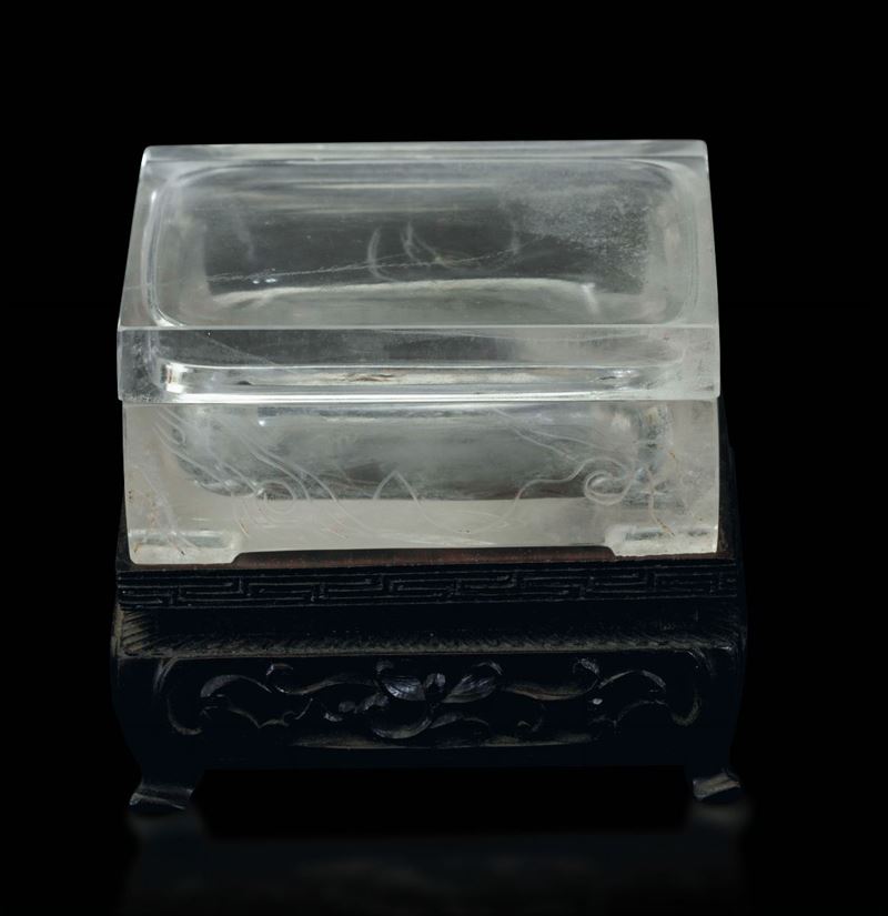 A rock crystal box, China, early 1900s  - Auction Fine Chinese Works of Art - Cambi Casa d'Aste