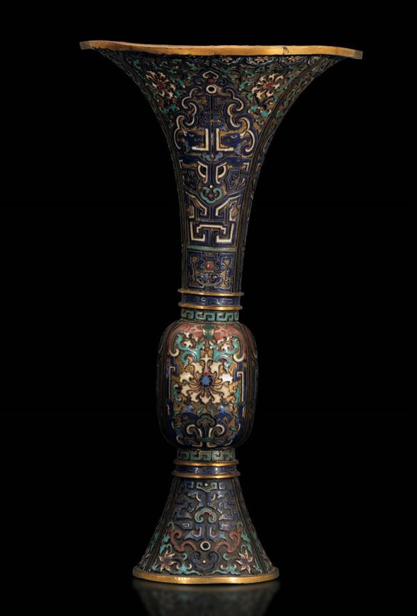 An enamelled vase, China, Qing Dynasty