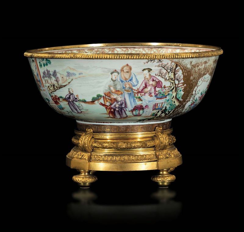 A large porcelain bowl, China, Qing Dynasty  - Auction Fine Chinese Works of Art - Cambi Casa d'Aste