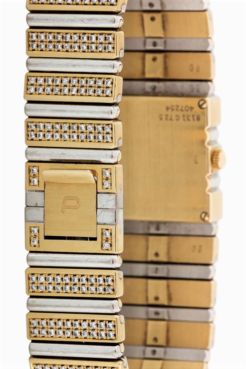 Piaget, Polo, Ref. 8131 C 725. Raro, Orologio da Polso, Due Ori, Bianco e Giallo con Brillanti, a...