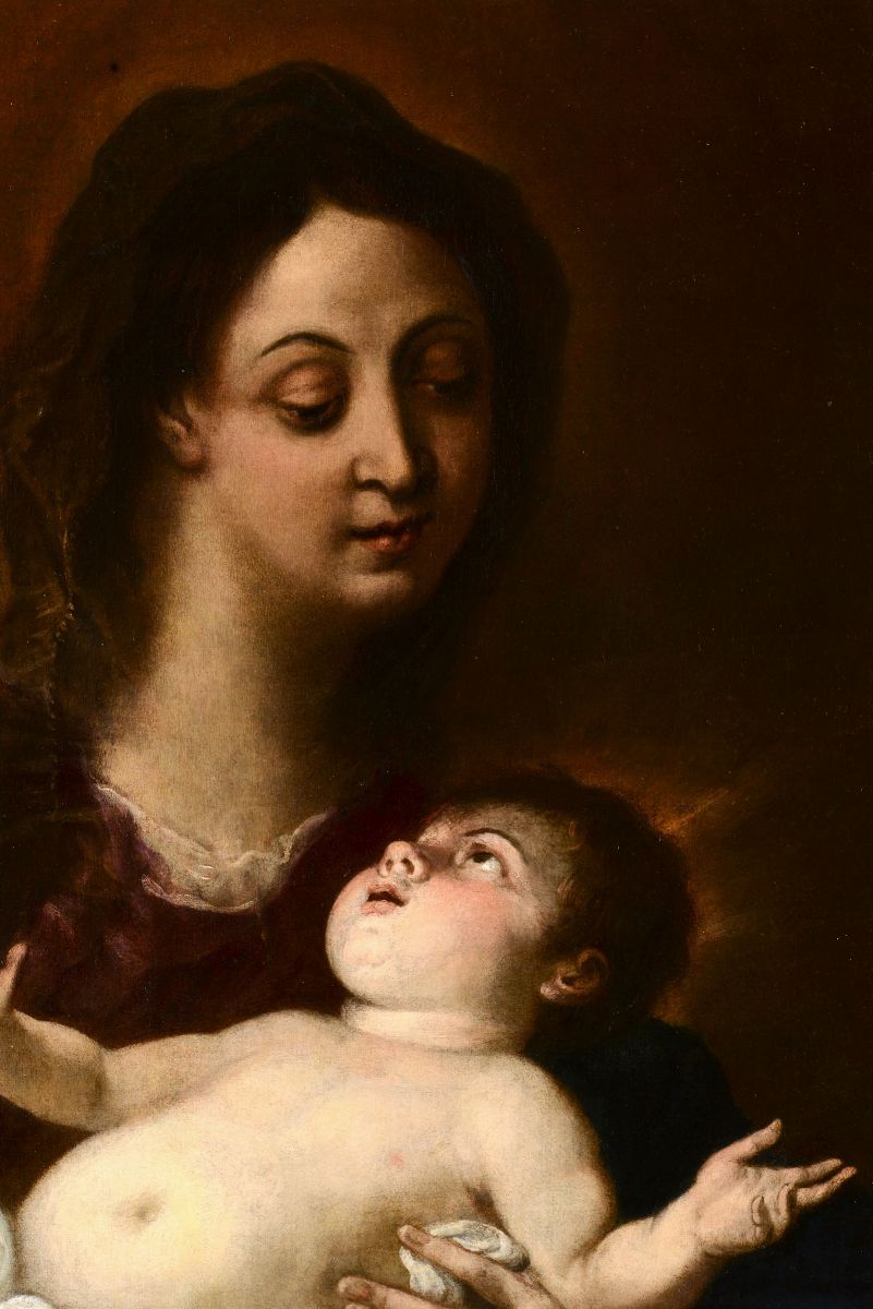 Cornelis Schut (anversa 1597-1655)madonna con Bambino e Angeli