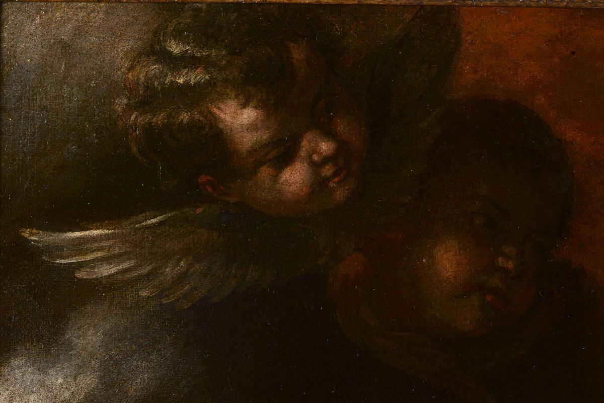 Cornelis Schut (anversa 1597-1655)madonna con Bambino e Angeli
