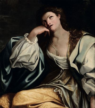 Scuola Emiliana del XVII Secologiovane Donna Assorta