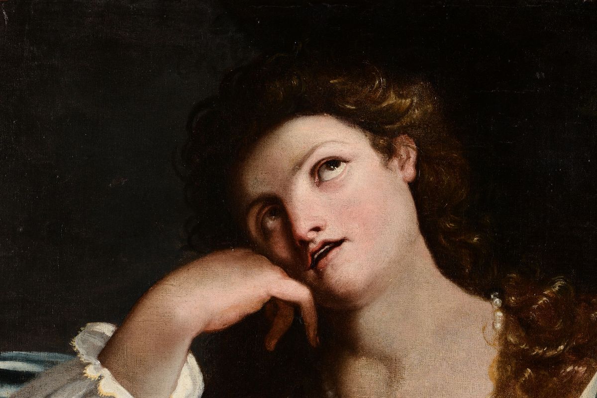 Scuola Emiliana del XVII Secologiovane Donna Assorta