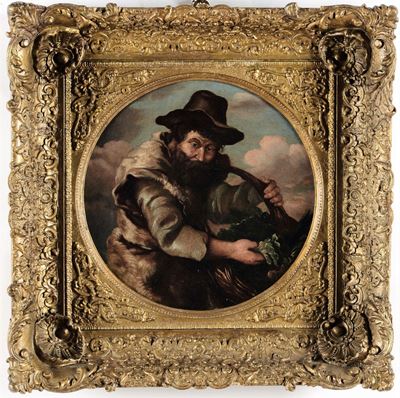 Monsù Bernardo (helsingor 1624- Roma 1687)contadino con Cesto di Ortaggi