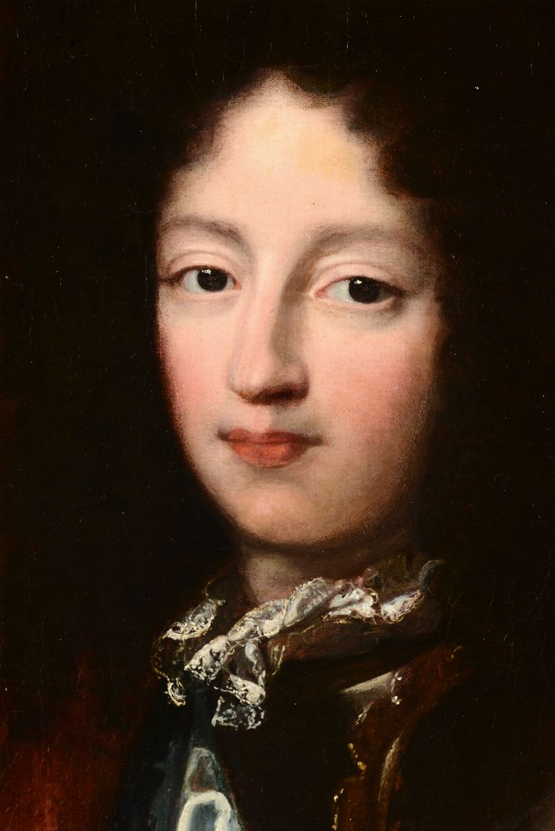Pierre Mignard (troyes 1612 - Parigi 1695), Ambito Diritratto di Giovane Uomo in Armatura