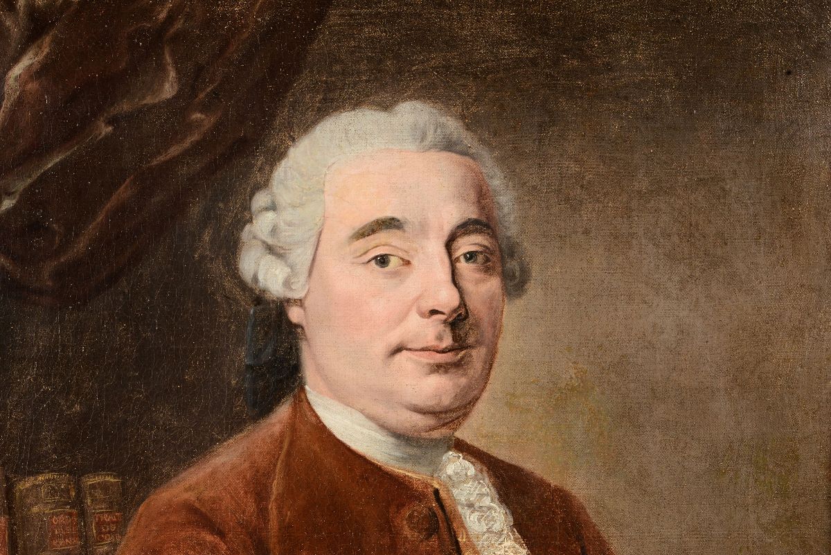 Scuola Francese del XVIII Secoloritratto di Uomo con Lettera