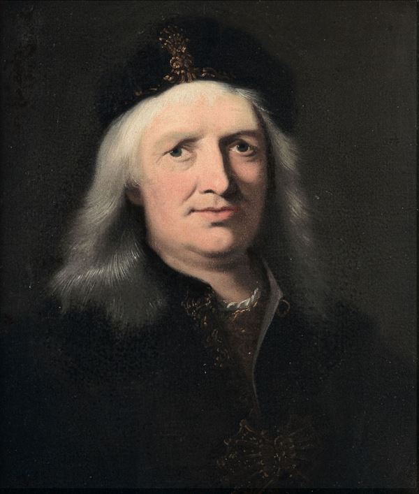 Giuseppe Nogari (Venezia 1699 - 1763) Ritratto di uomo con cappello