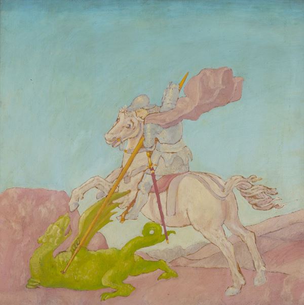 Salvo (1947-2015) San Giorgio e il drago (da Raffaello), 1974