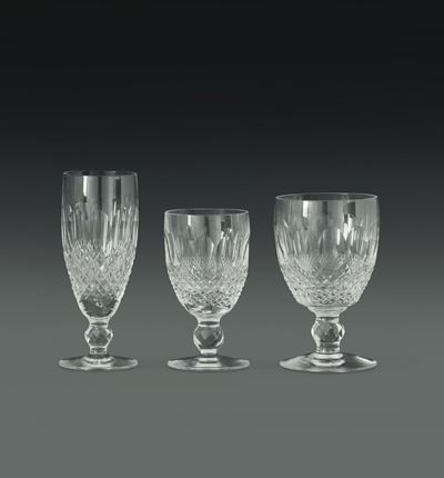 Servizio di Bicchieri Waterford Irlanda, Manifattura Waterford Crystal, Seconda Metà del XX Secol...