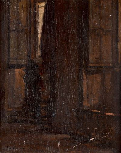 Alberto Ziveri (1908 - 1990), Attribuito Ainterno di Chiesa