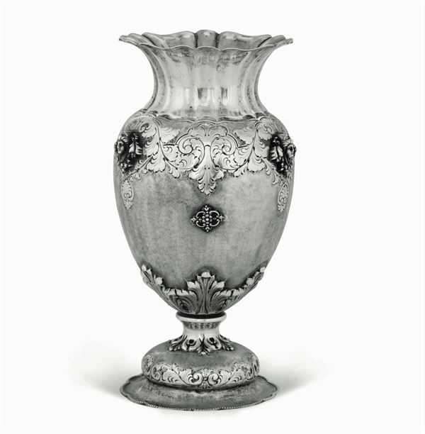 A silver vase, Italy, 1900s
