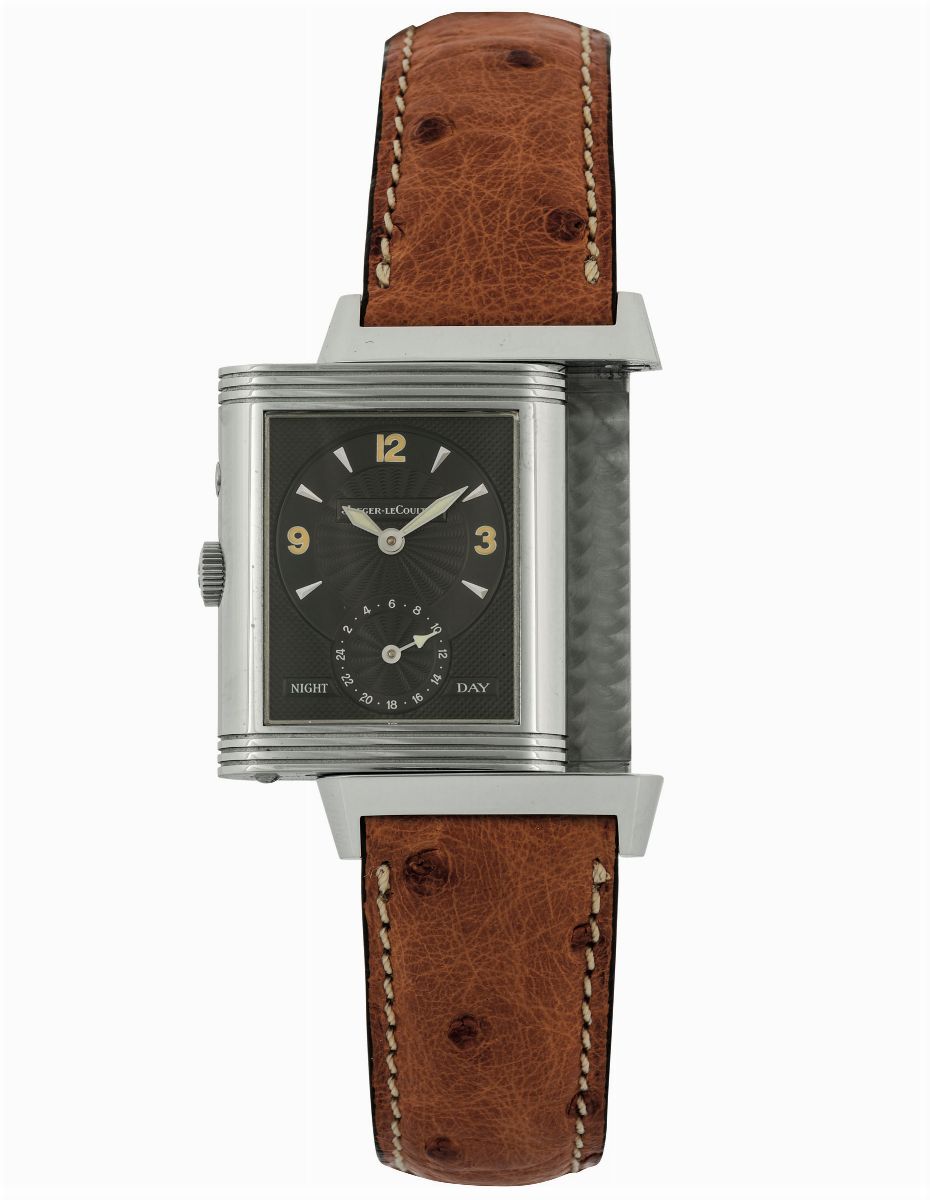 Jaeger Lecoultre, Reverso, Duoface Night And Day, Ref. 270.8.54. Orologio da Polso, in Acciaio, I...
