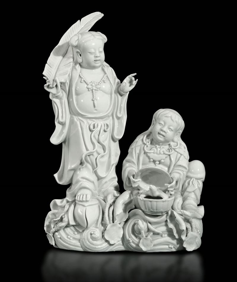 A Blanc de Chine group, China, Qing Dynasty  - Auction Fine Chinese Works of Art - Cambi Casa d'Aste