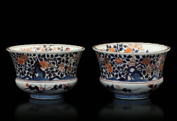 Two rare Arita cachepots, Japan, late 1600s