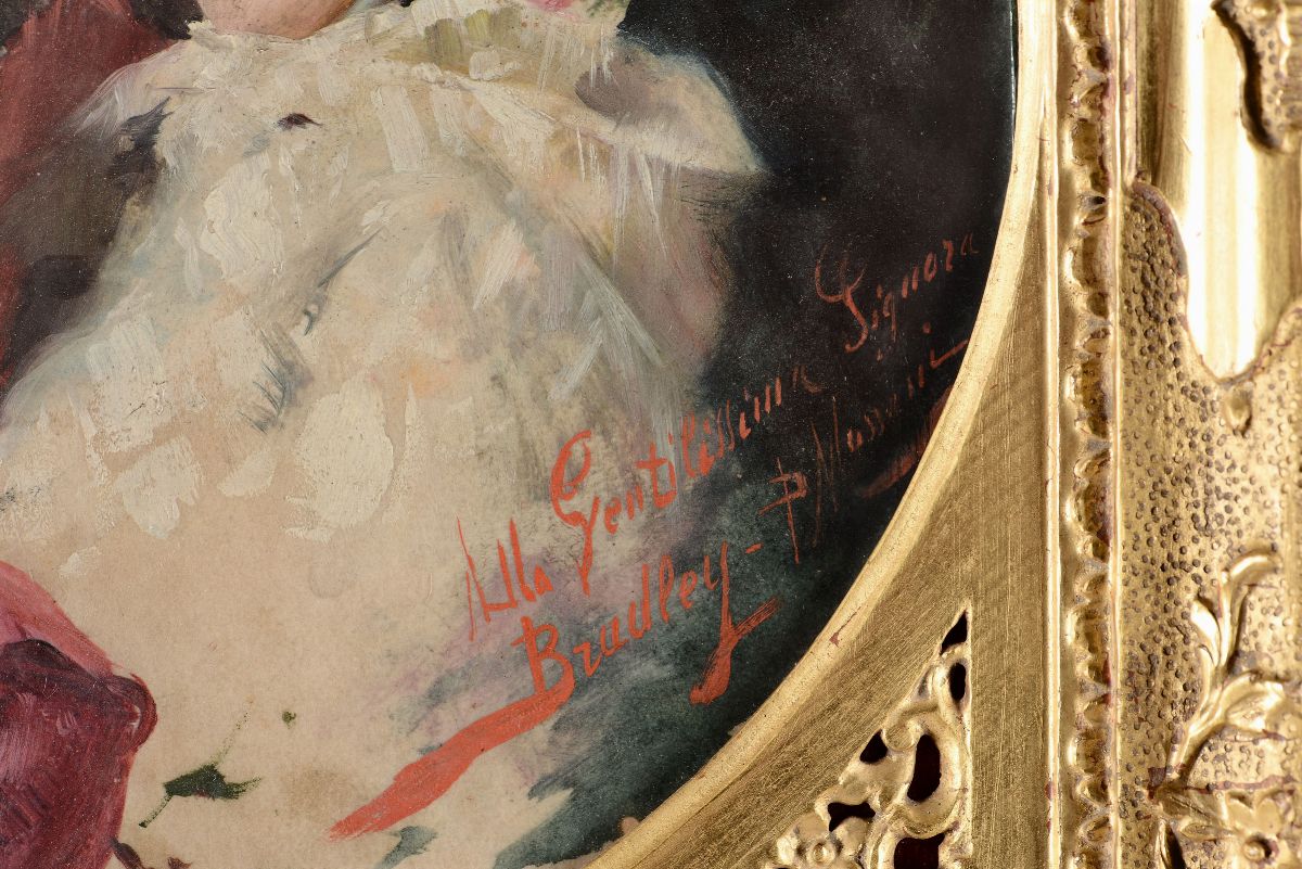 Pompeo Massani (1850-1920)ritratto Femminile
