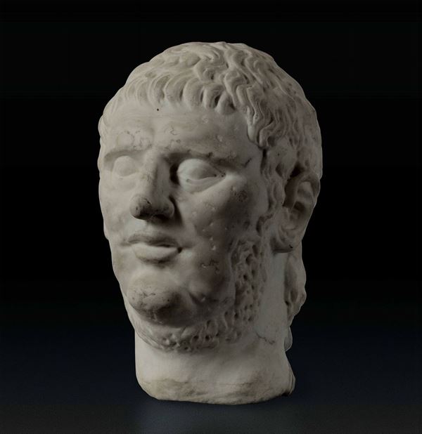 Testa dell’Imperatore Nerone in marmo. Scultore rinascimentale del XVI secolo