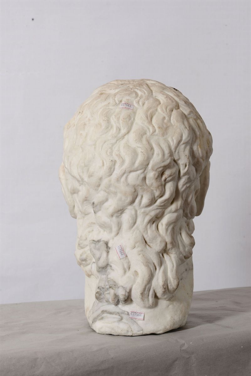 Testa Dell’imperatore Nerone in Marmo. Scultore Rinascimentale del XVI Secolo