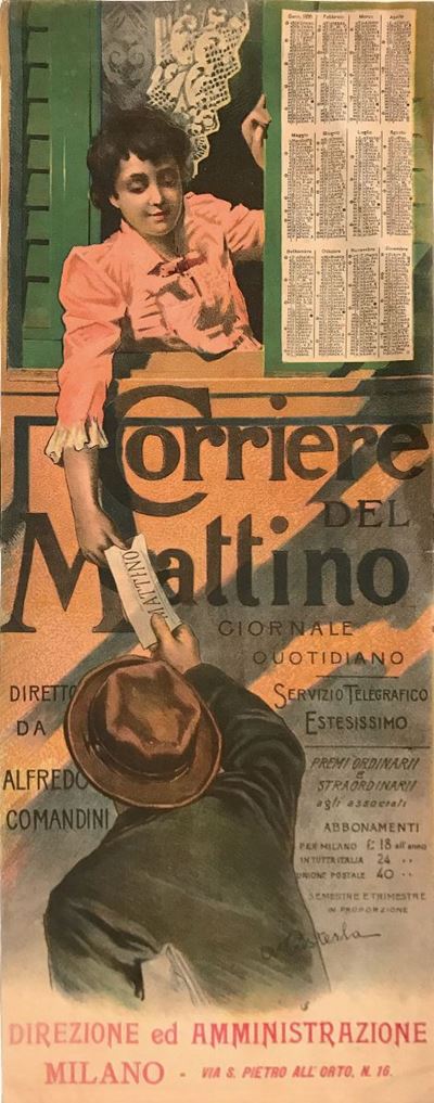 Attilio Pusterla (1862-1941)corriere del Mattino, Giornale Quotidiano… Milano