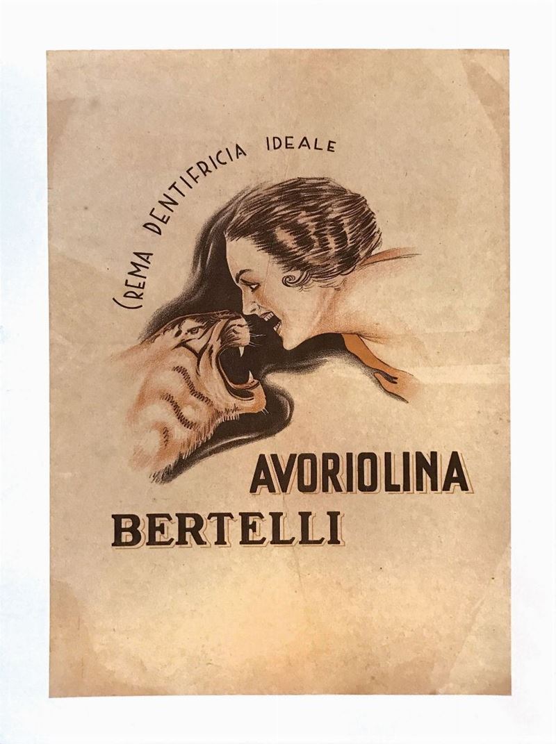 Achille Luciano Mauzan (1883 – 1952) AVORIOLINA BERTELLI  - Asta Manifesti d'Epoca - Cambi Casa d'Aste
