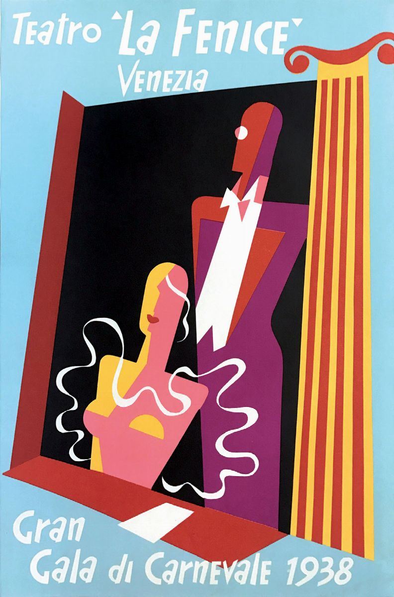 Eberto Carboni (1899 - 1984) Attribuito Teatro “La Fenice” Venezia  - Auction Vintage Posters - Cambi Casa d'Aste