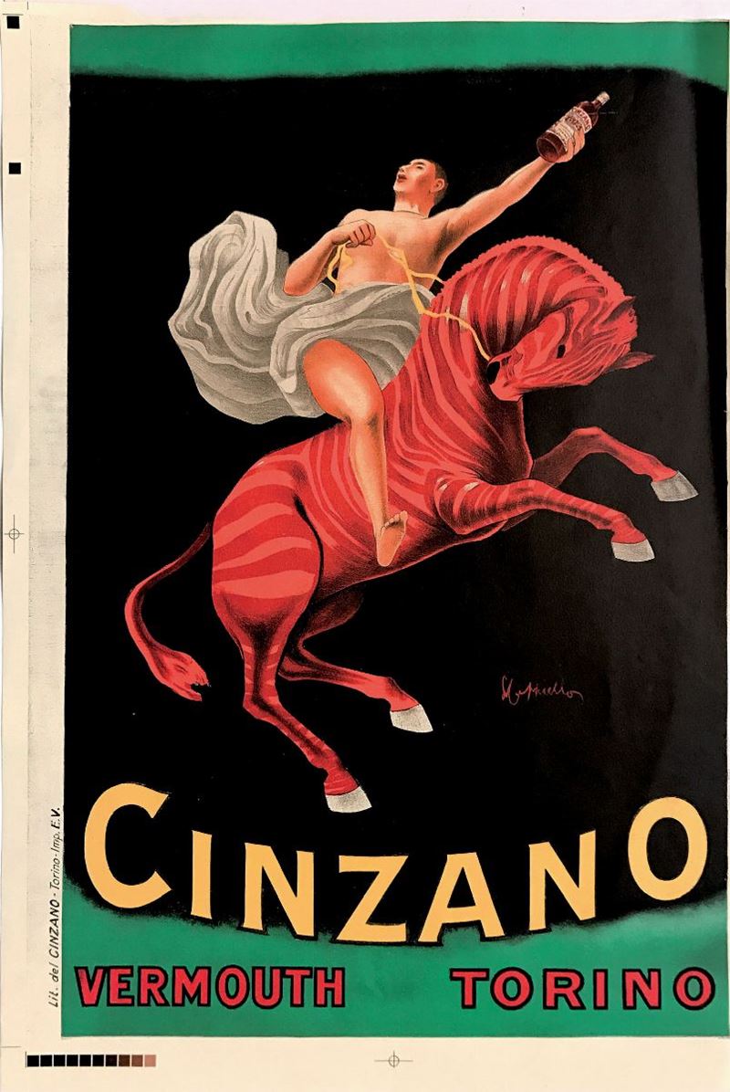 Leonetto Cappiello ( 1875-1942 ) CINZANO VERMOUTH TORINO  - Auction Vintage Posters - Cambi Casa d'Aste