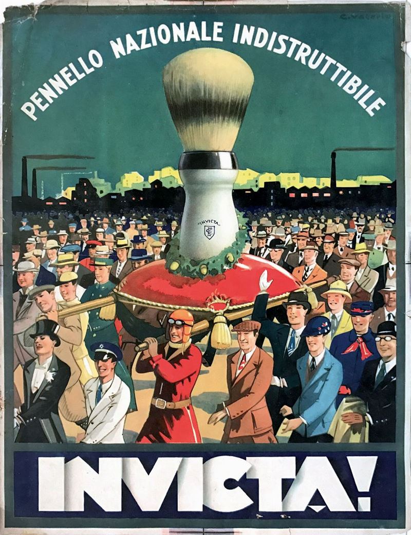 Valerio C. PENNELLO NAZIONALE INDISTRUTTIBILE INVICTA!  - Auction Vintage Posters - Cambi Casa d'Aste