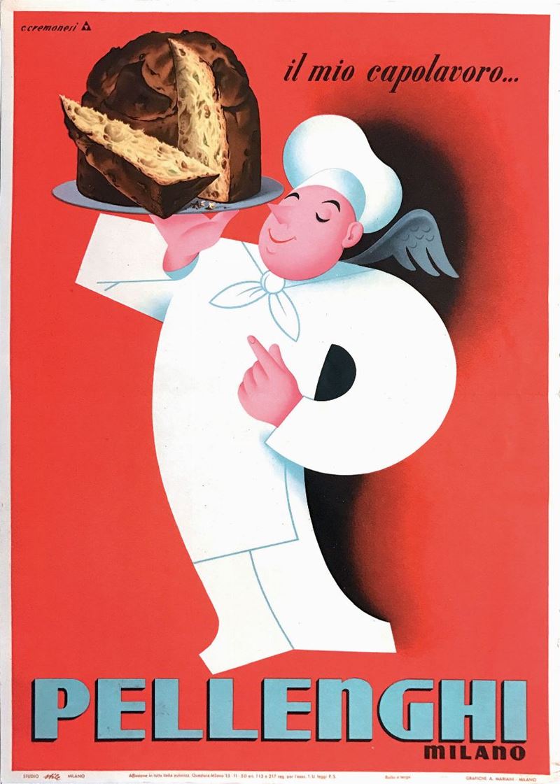 Carmelo Cremonesi (1919) IL MIO CAPOLAVORO…. PELLENGHI MILANO  - Auction Vintage Posters - Cambi Casa d'Aste