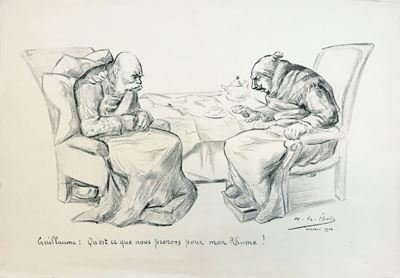 Henri-gabriel Ibels (1867 - 1936)L’insomnie Du Kayser / Guillaume le Maudit / Tristesse D’automne...