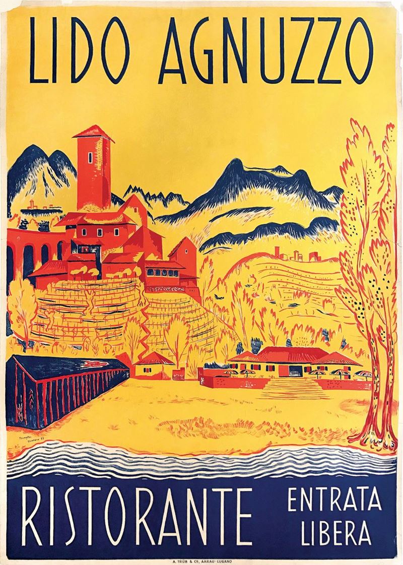 Ernst Kempter (1891-1958) LIDO AGNUZZO – RISTORANTE  - Auction Vintage Posters - Cambi Casa d'Aste