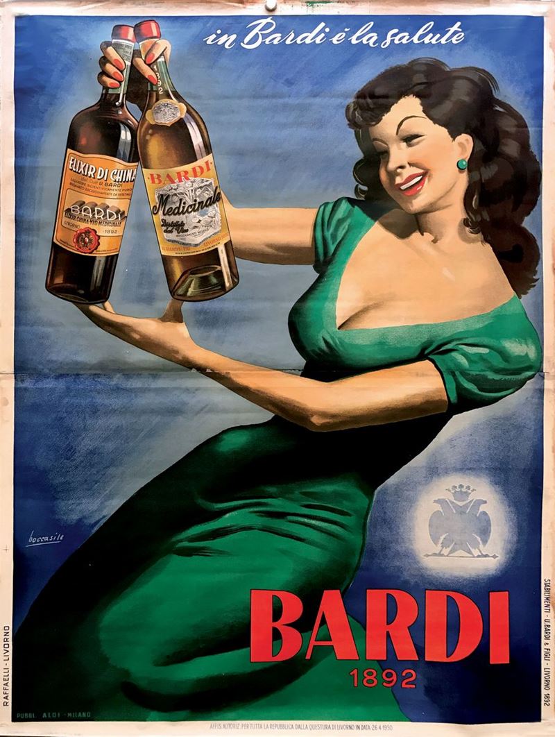 Gino Boccasile (1901-1952) IN BARDI E’ LA SALUTE – BARDI 1892  - Auction Vintage Posters - Cambi Casa d'Aste