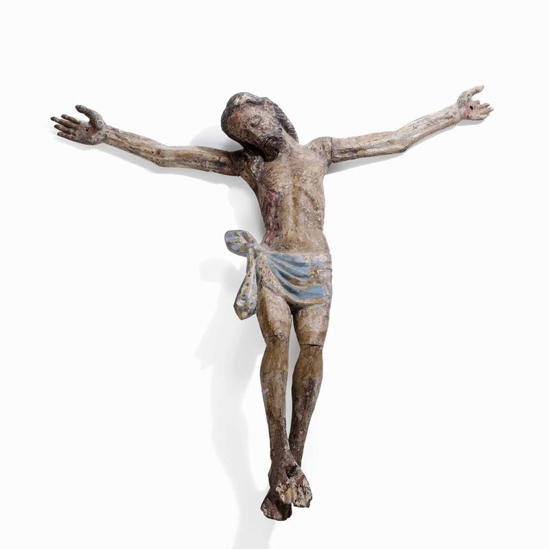 Corpus Christi Legno policromo Arte rinascimentale Italiana, XV secolo  - Asta Scultura e Oggetti d'Arte - Cambi Casa d'Aste