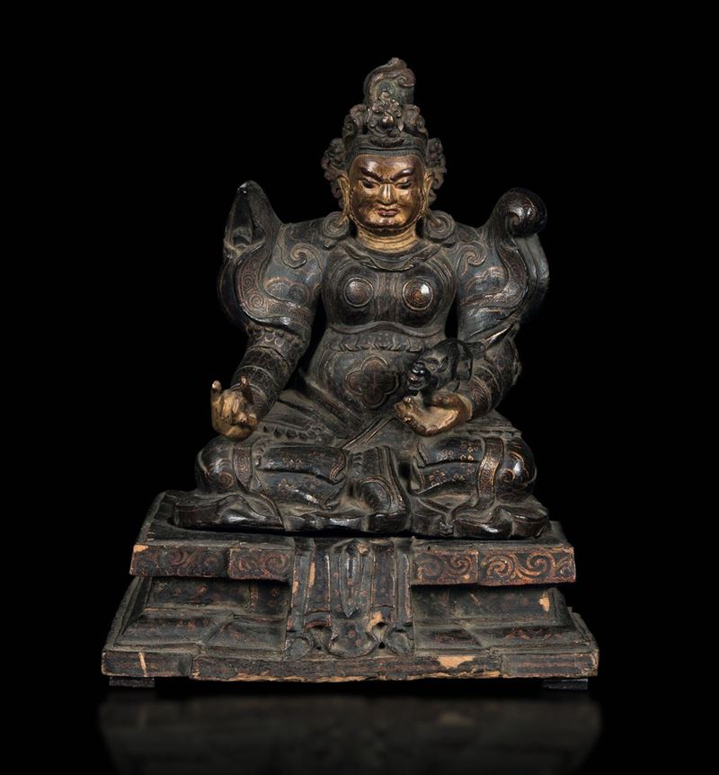 A zitan wood guardian, China, Ming Dynasty  - Auction Fine Chinese Works of Art - Cambi Casa d'Aste