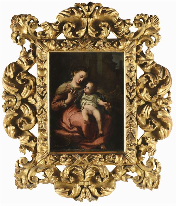 Correggio (1489-1534), copia da Madonna con Bambino