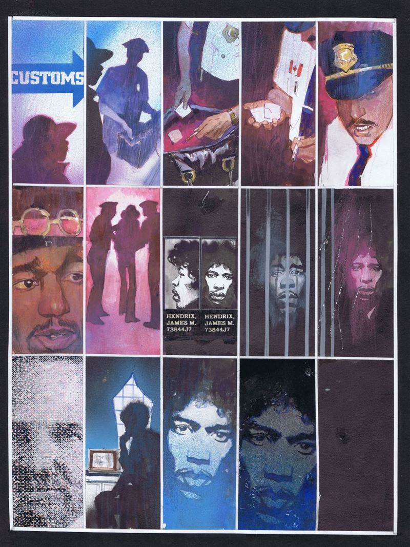 Bill Sienkiewicz  (1958) Voodoo Child. The Illustrated Legend Of Jimi Hendrix  - Auction the masters of comics and illustration - Cambi Casa d'Aste