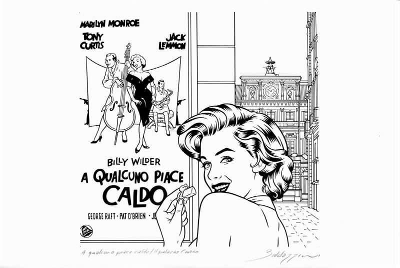 Roberto Baldazzini (1958) A Qualcuno Piace Caldo  - Asta I Maestri del Fumetto e dell'Illustrazione - Cambi Casa d'Aste