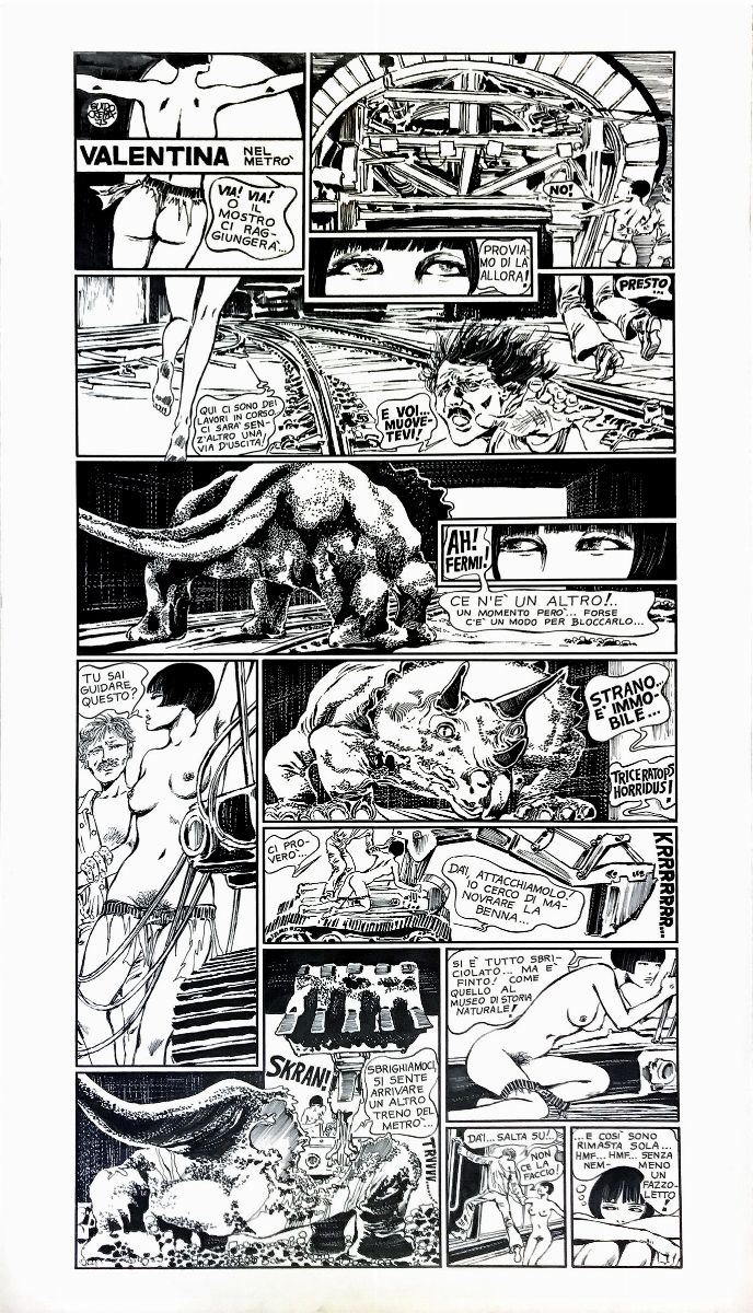 Guido Crepax (1933-2003) Valentina nel Metro  - Auction the masters of comics and illustration - Cambi Casa d'Aste
