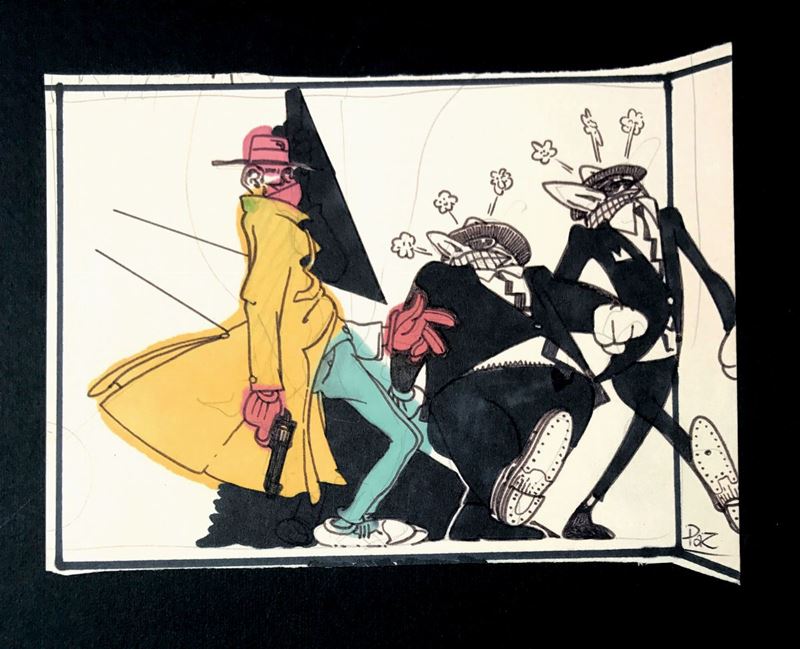 Andrea Pazienza (1956- 1988) Illustrazione per “Il Male”  - Asta I Maestri del Fumetto e dell'Illustrazione - Cambi Casa d'Aste