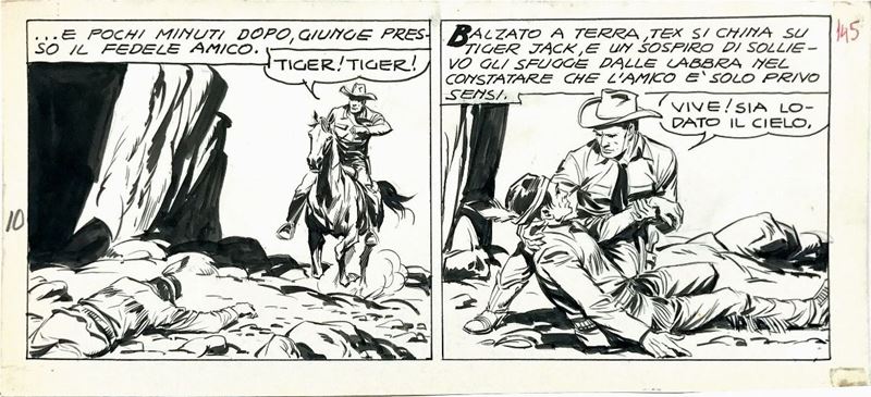 Aurelio Galleppini (1917-1994) Tex Willer  - Auction the masters of comics and illustration - Cambi Casa d'Aste
